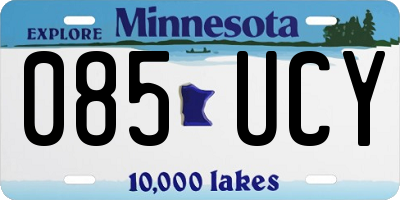 MN license plate 085UCY