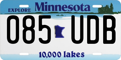 MN license plate 085UDB