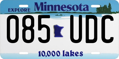 MN license plate 085UDC