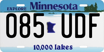 MN license plate 085UDF