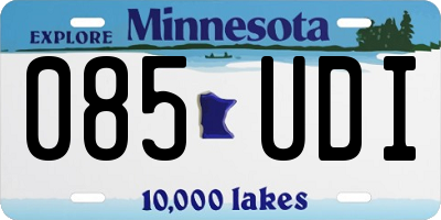 MN license plate 085UDI