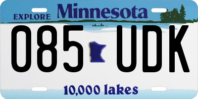 MN license plate 085UDK