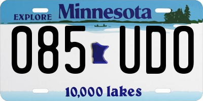 MN license plate 085UDO