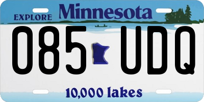 MN license plate 085UDQ