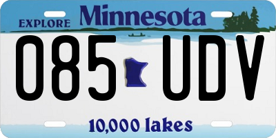 MN license plate 085UDV