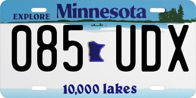 MN license plate 085UDX