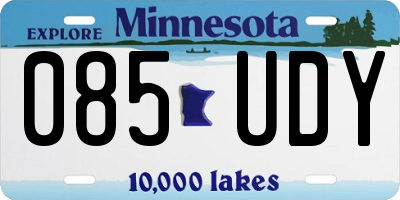 MN license plate 085UDY