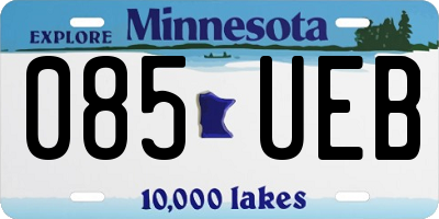 MN license plate 085UEB