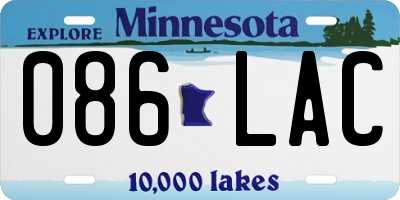 MN license plate 086LAC