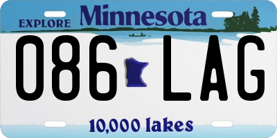 MN license plate 086LAG