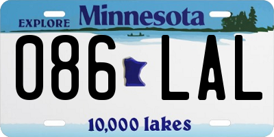 MN license plate 086LAL