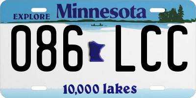 MN license plate 086LCC