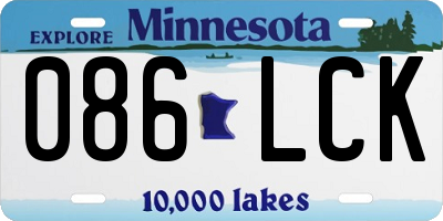 MN license plate 086LCK