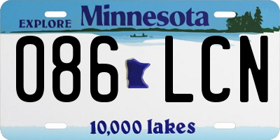 MN license plate 086LCN