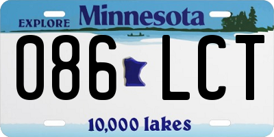 MN license plate 086LCT