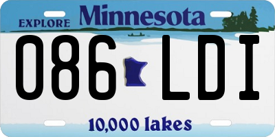 MN license plate 086LDI