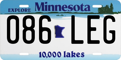 MN license plate 086LEG