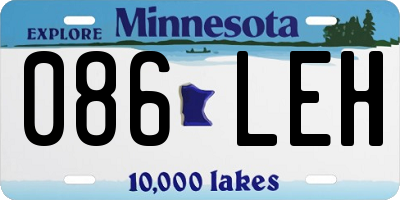 MN license plate 086LEH