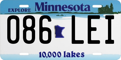 MN license plate 086LEI