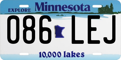 MN license plate 086LEJ