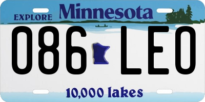 MN license plate 086LEO