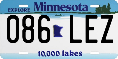 MN license plate 086LEZ
