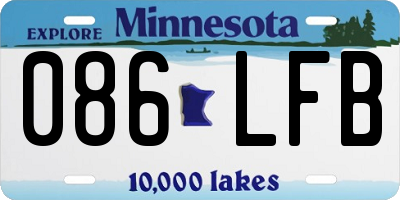 MN license plate 086LFB