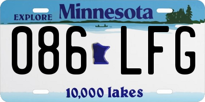 MN license plate 086LFG