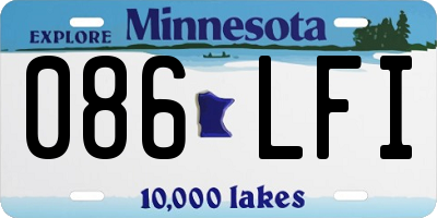 MN license plate 086LFI