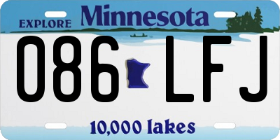 MN license plate 086LFJ