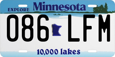 MN license plate 086LFM