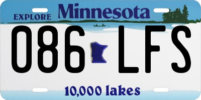 MN license plate 086LFS