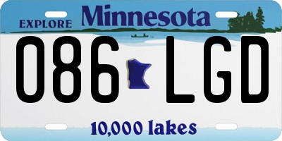 MN license plate 086LGD