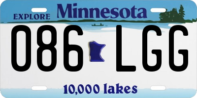 MN license plate 086LGG