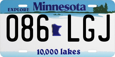 MN license plate 086LGJ