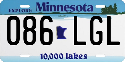 MN license plate 086LGL
