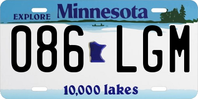MN license plate 086LGM