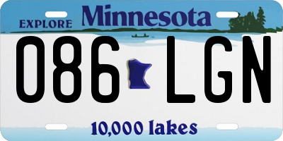 MN license plate 086LGN