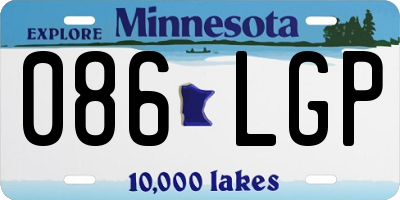 MN license plate 086LGP