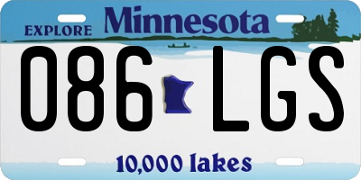 MN license plate 086LGS