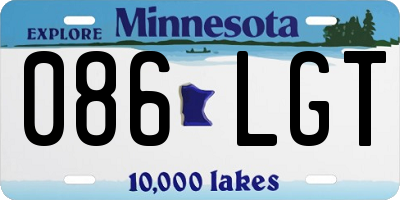 MN license plate 086LGT
