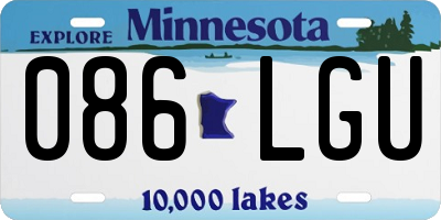 MN license plate 086LGU