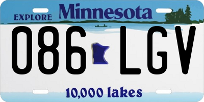 MN license plate 086LGV