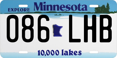 MN license plate 086LHB