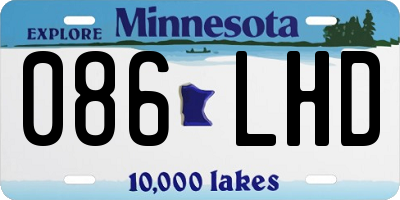 MN license plate 086LHD