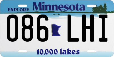 MN license plate 086LHI