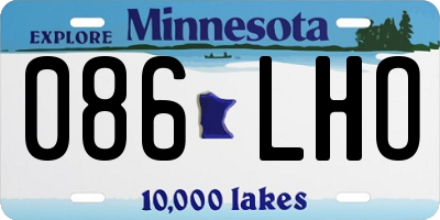MN license plate 086LHO