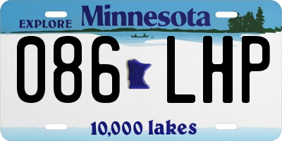 MN license plate 086LHP