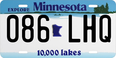 MN license plate 086LHQ