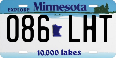 MN license plate 086LHT